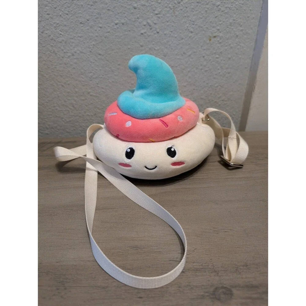 Squishmallows Plush Donut Wizard Hat Crossbody Purse Bag Linzy Toys Cute Kids